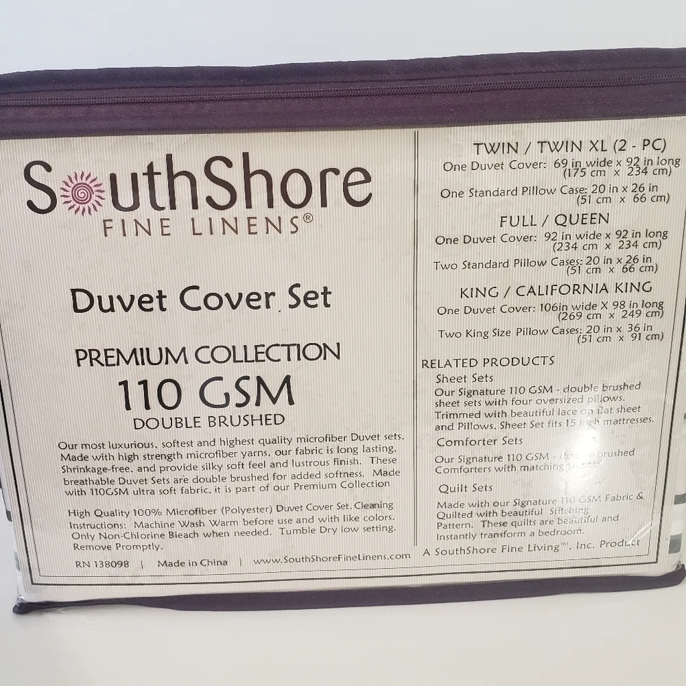 Southshore fine linens premium collection duvet